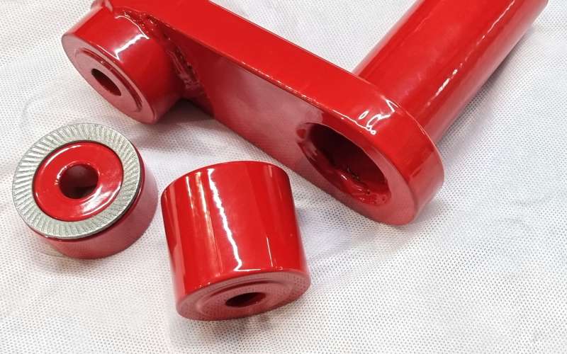 Powder Coated Kenworth Red Offset Mount Spacers